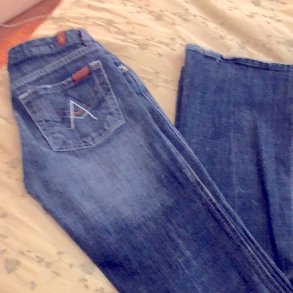 7 for all mankind “A” pocket bootcut jeans size 28 - Picture 1 of 4